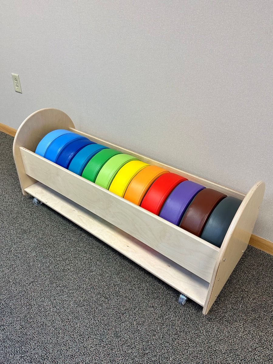 Rainbow Circle Seat Cushions with Rolling Caddy by NOVUM