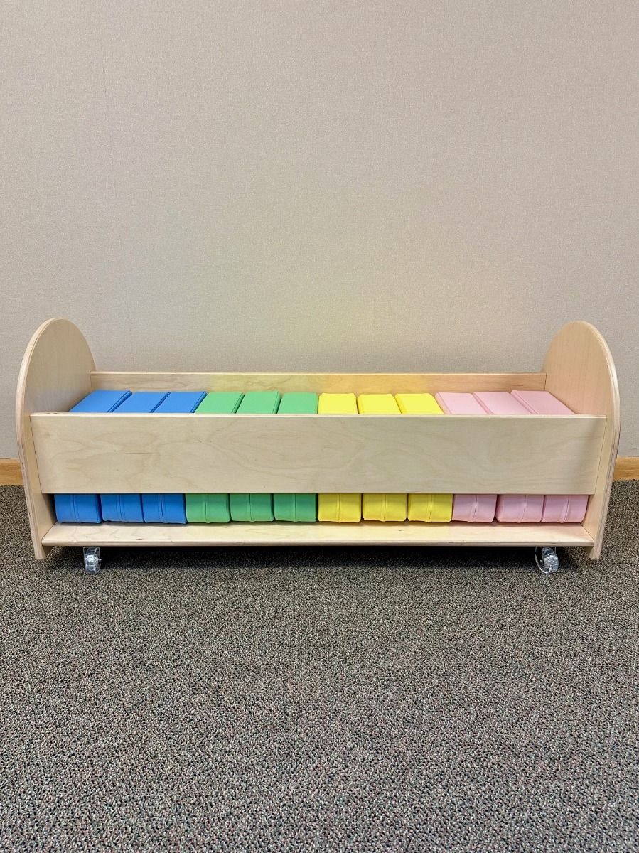 Pastel Seat Cushions with Rolling Caddy by NOVUM