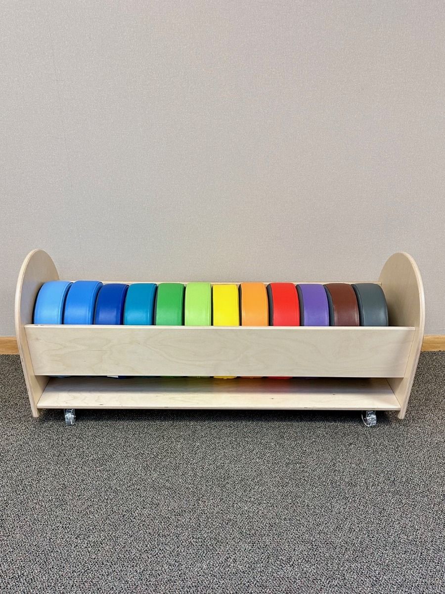 Rainbow Circle Seat Cushions with Rolling Caddy by NOVUM