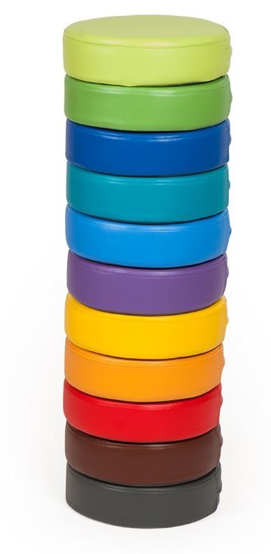 Round Rainbow Seat Cushions with Storage Rack by NOVUM