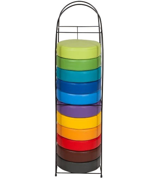 Round Rainbow Seat Cushions with Storage Rack by NOVUM
