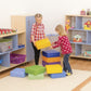 Rainbow Square Seat Cushions with Storage Rack by NOVUM
