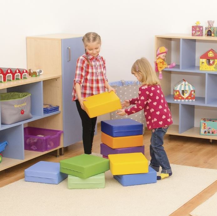Rainbow Square Seat Cushions with Storage Rack by NOVUM