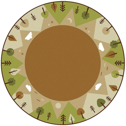KIDSoft Tranquil Mountain Tan Classroom Rug