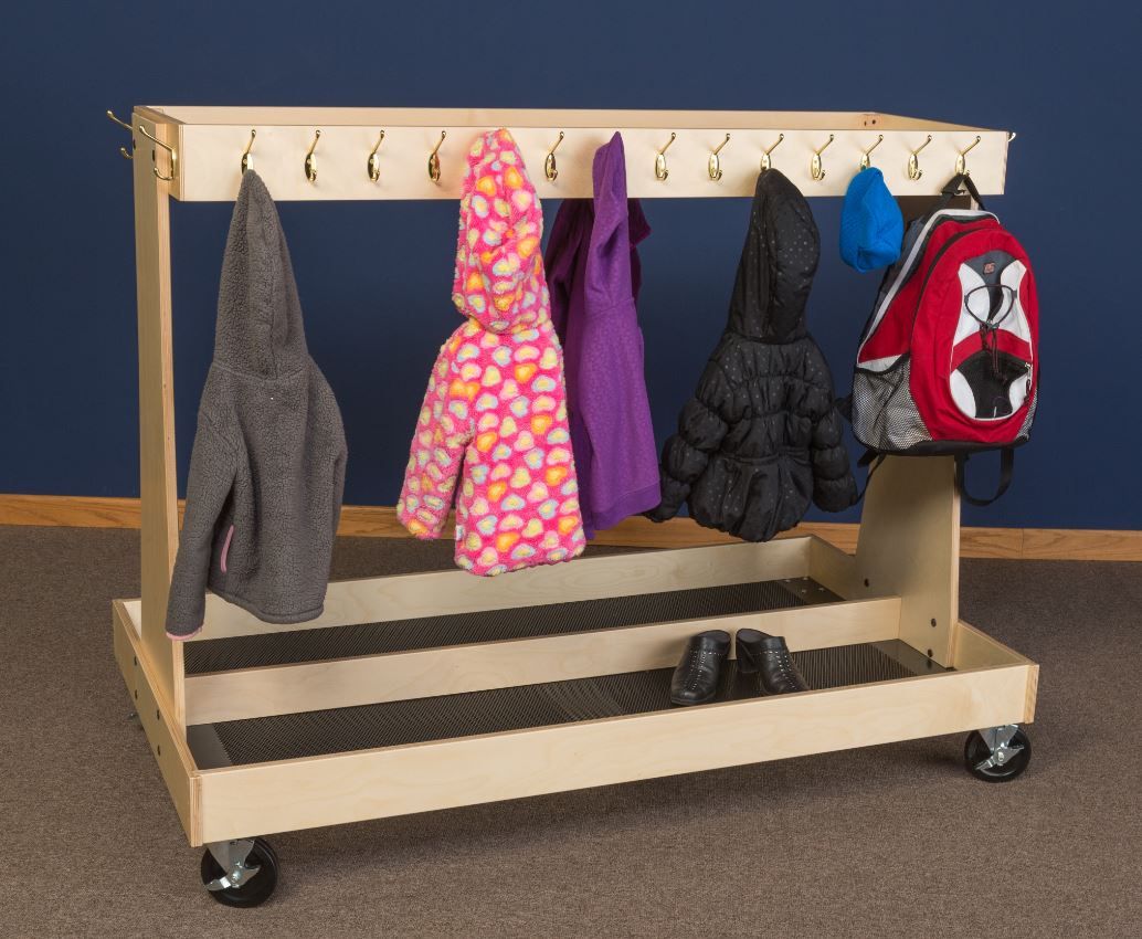 Mobile Backpack and Coat Cart by Playscapes