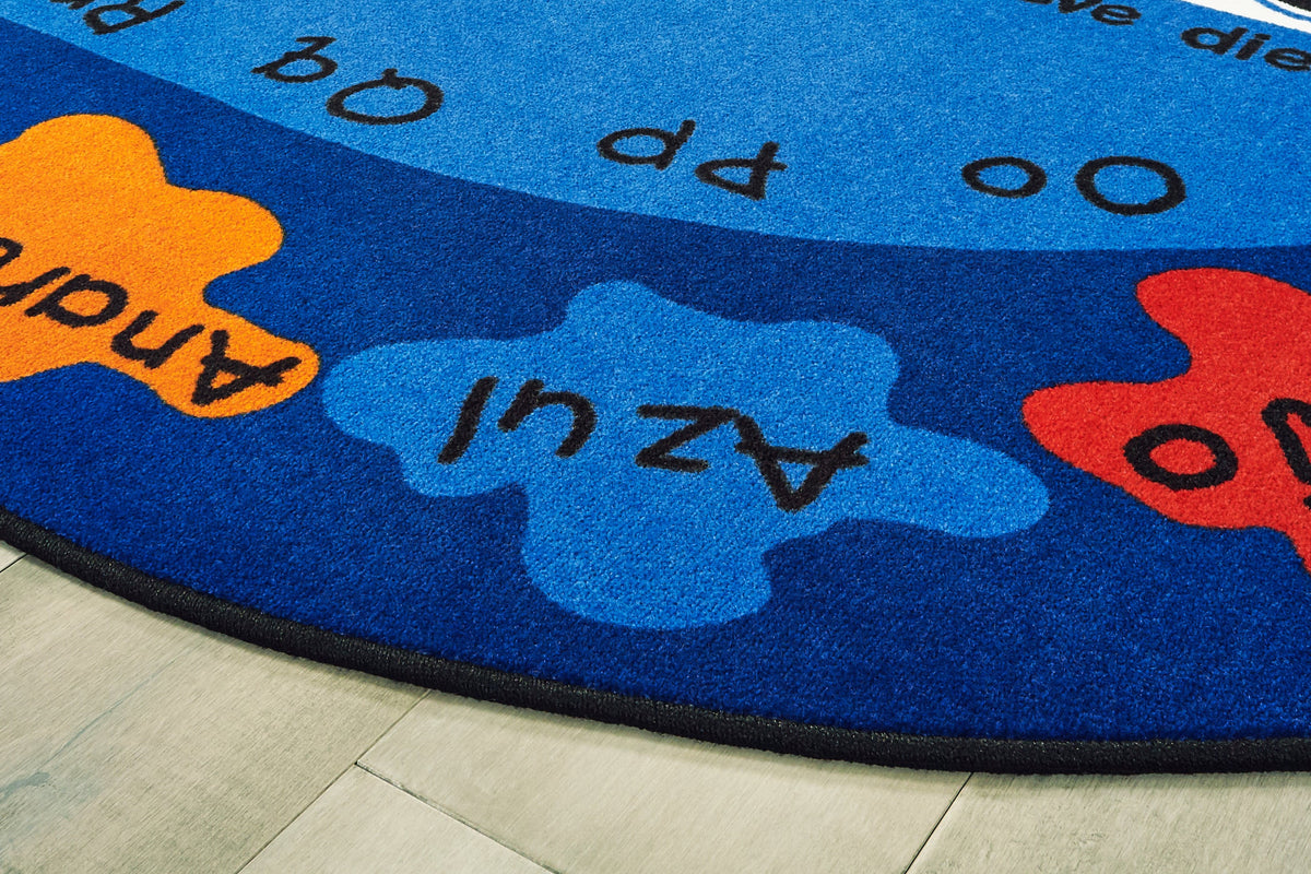 Bilingual Paint by Numero Classroom Rug, view 2