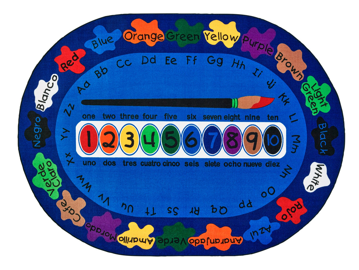 Bilingual Paint by Numero Classroom Rug