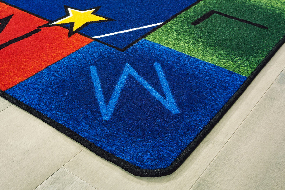 Milky Play Literacy Space Alphabet Classroom Rug, view 2