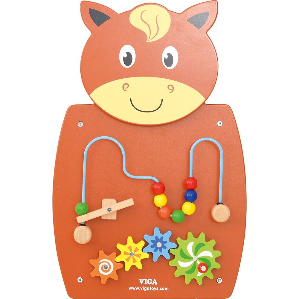 Horse Beads & Gears Sensory Wall Panel by Moje Bambino