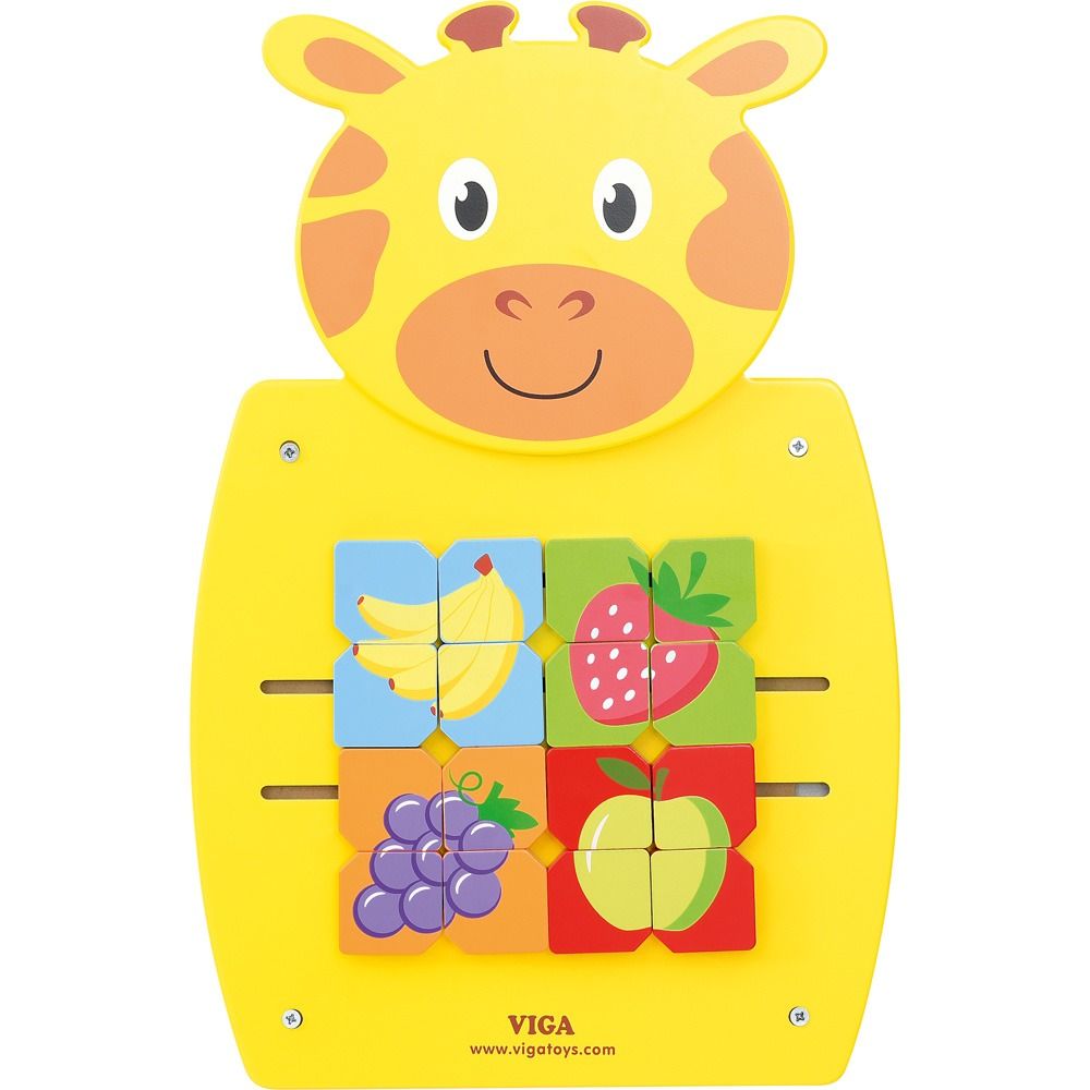 Giraffe Sliding Block Sensory Wall Panel by Moje Bambino