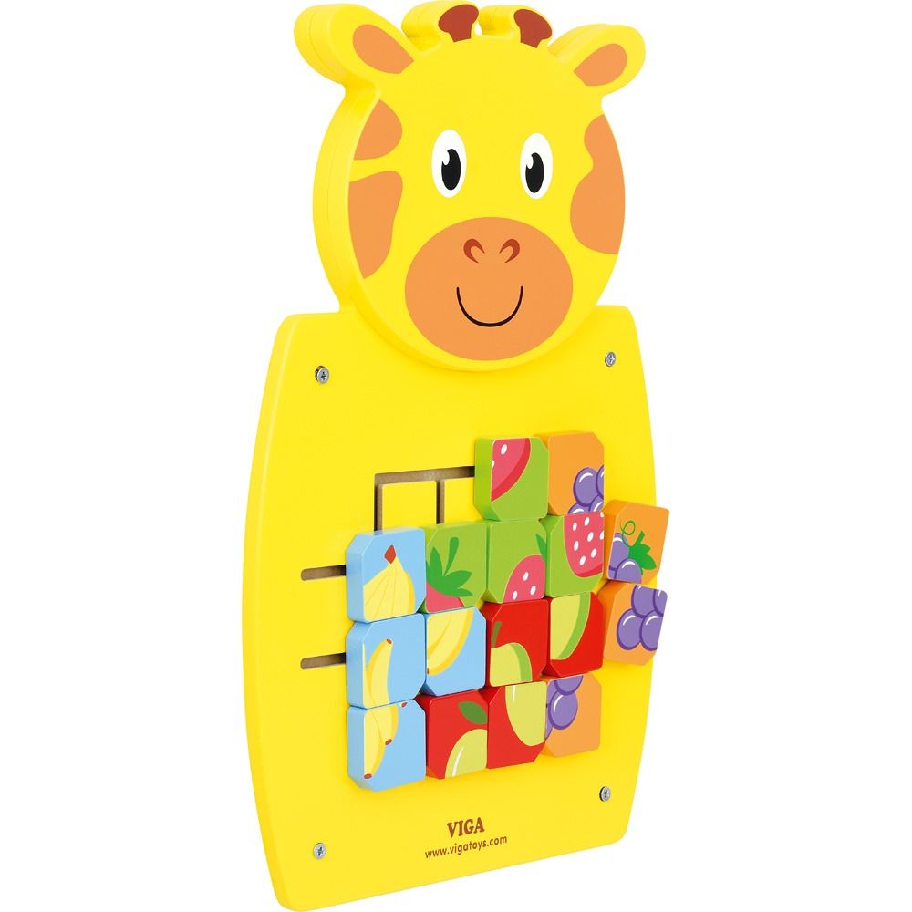 Giraffe Sliding Block Sensory Wall Panel by Moje Bambino