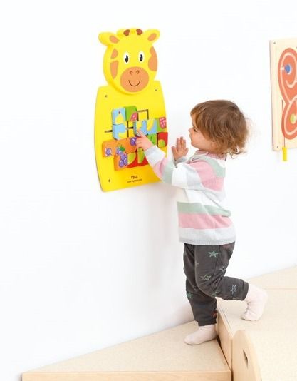 Giraffe Sliding Block Sensory Wall Panel by Moje Bambino