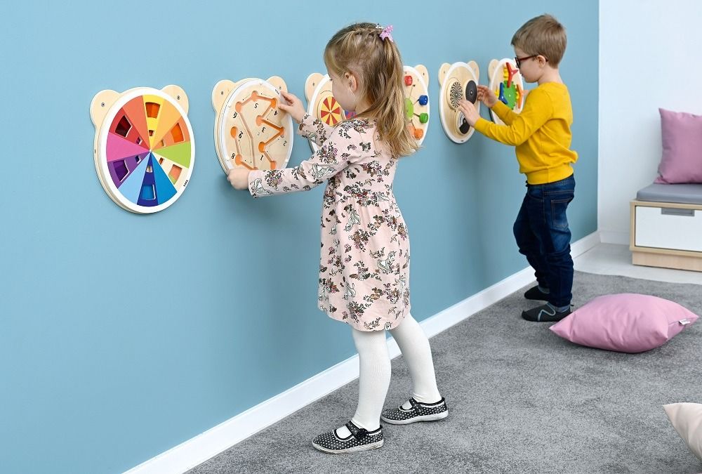 Swirling Colors Sensory Wall Panel by Moje Bambino
