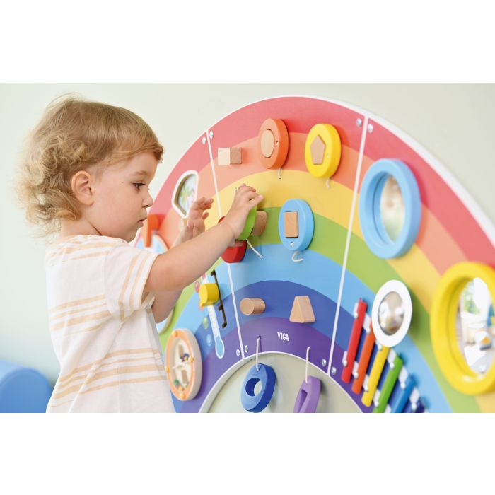Rainbow 10-Activity Sensory Wall Panel