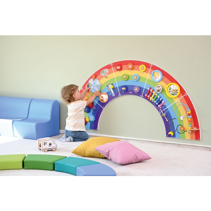 Rainbow 10-Activity Sensory Wall Panel