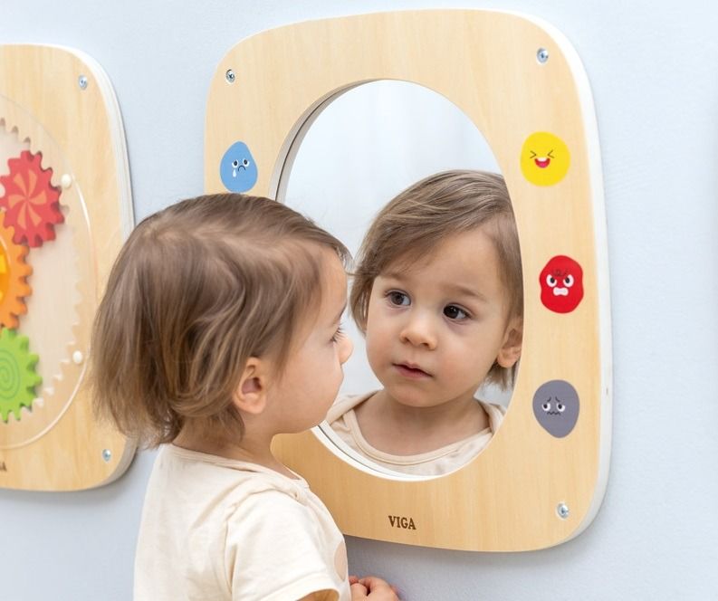 Emotions Mirror Sensory Wall Panel by Moje Bambino