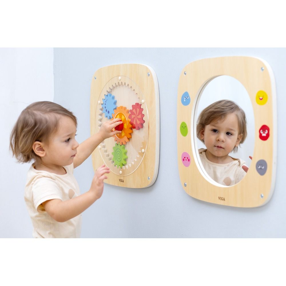 Colorful Gears Sensory Wall Panel by Moje Bambino