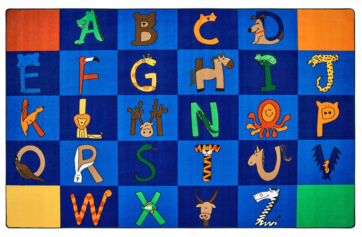 A to Z Animals Alphabet Classroom Rug, view 4