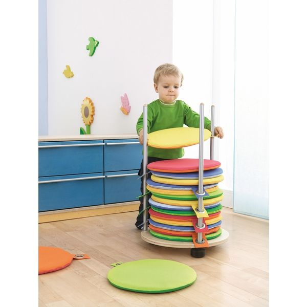 Lollipop Seat Cushion Set with Rolling Caddy (28) by HABA Pro