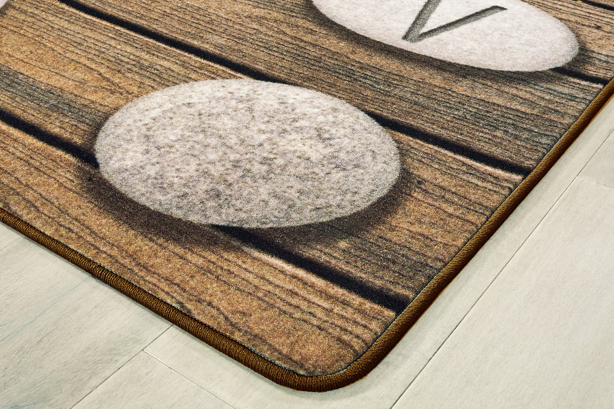 Alphabet Stones Seating Classroom Rug, view 2