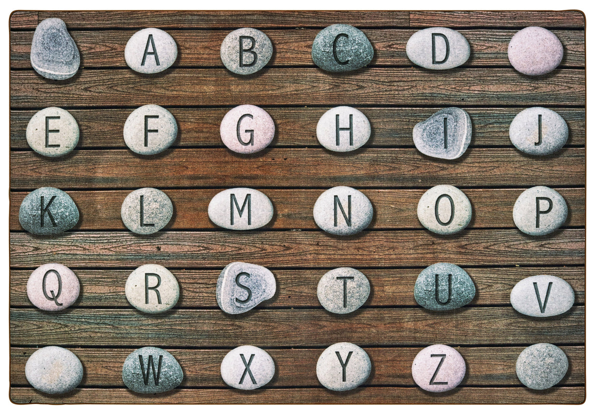 Alphabet Stones Seating Classroom Rug