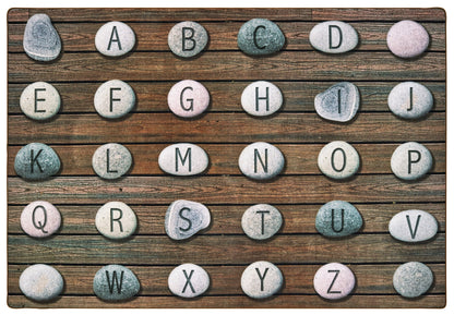 Alphabet Stones Seating Classroom Rug