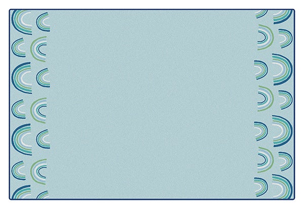KIDSoft Rainbows End Blue Classroom Rug, view 2