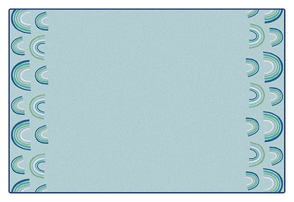 KIDSoft Rainbows End Green Classroom Rug, view 2