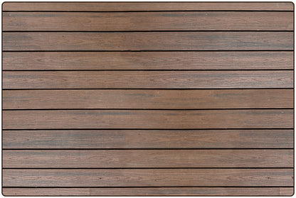 Dark Wood Deck Classroom Rug