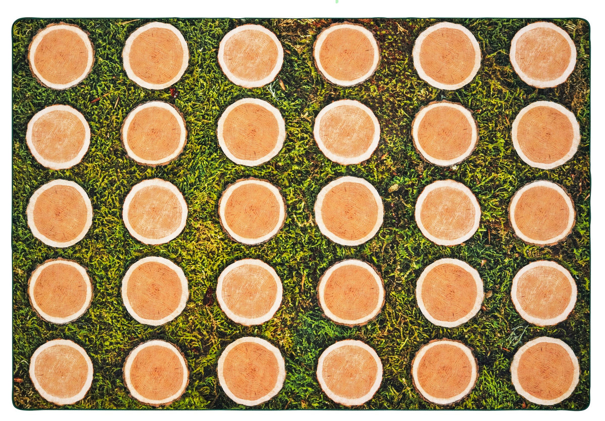 Tree Rounds Seating Classroom Rug