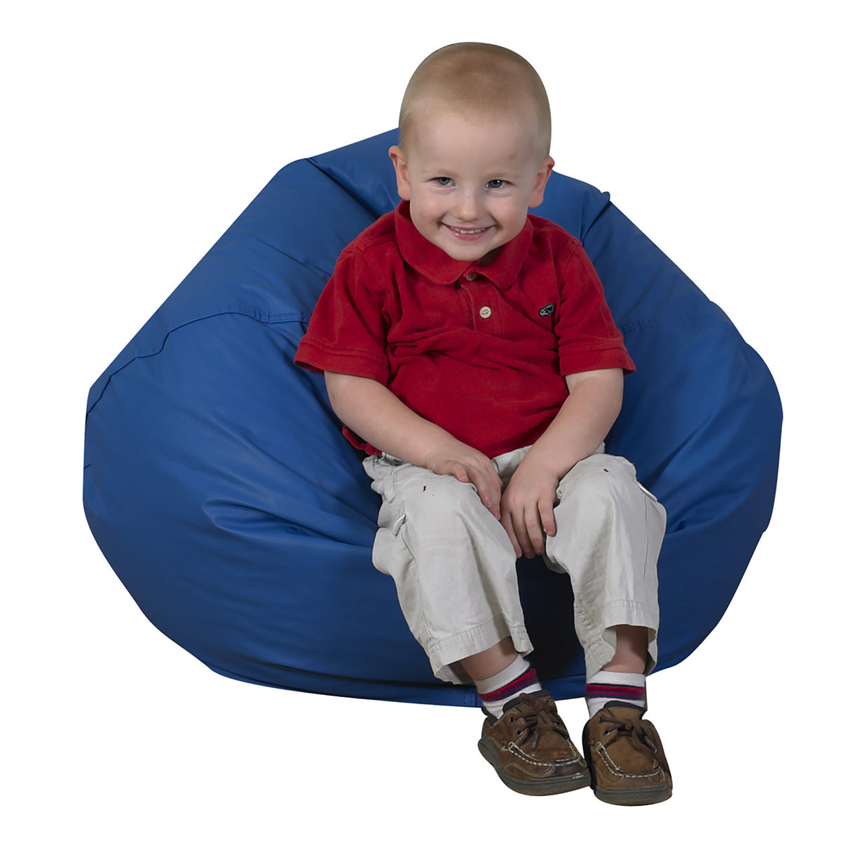 Round Bean Bag Chair for Classrooms, Blue / 26"