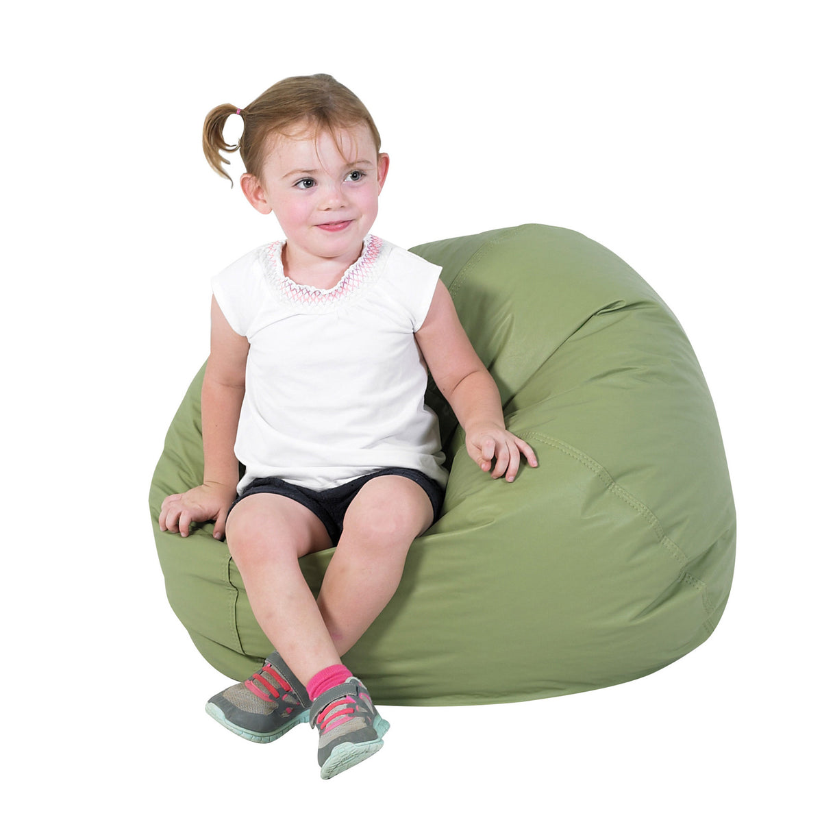 Round Bean Bag Chair for Classrooms, Sage / 26"