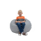 Round Bean Bag Chair for Classrooms, Gray / 26"