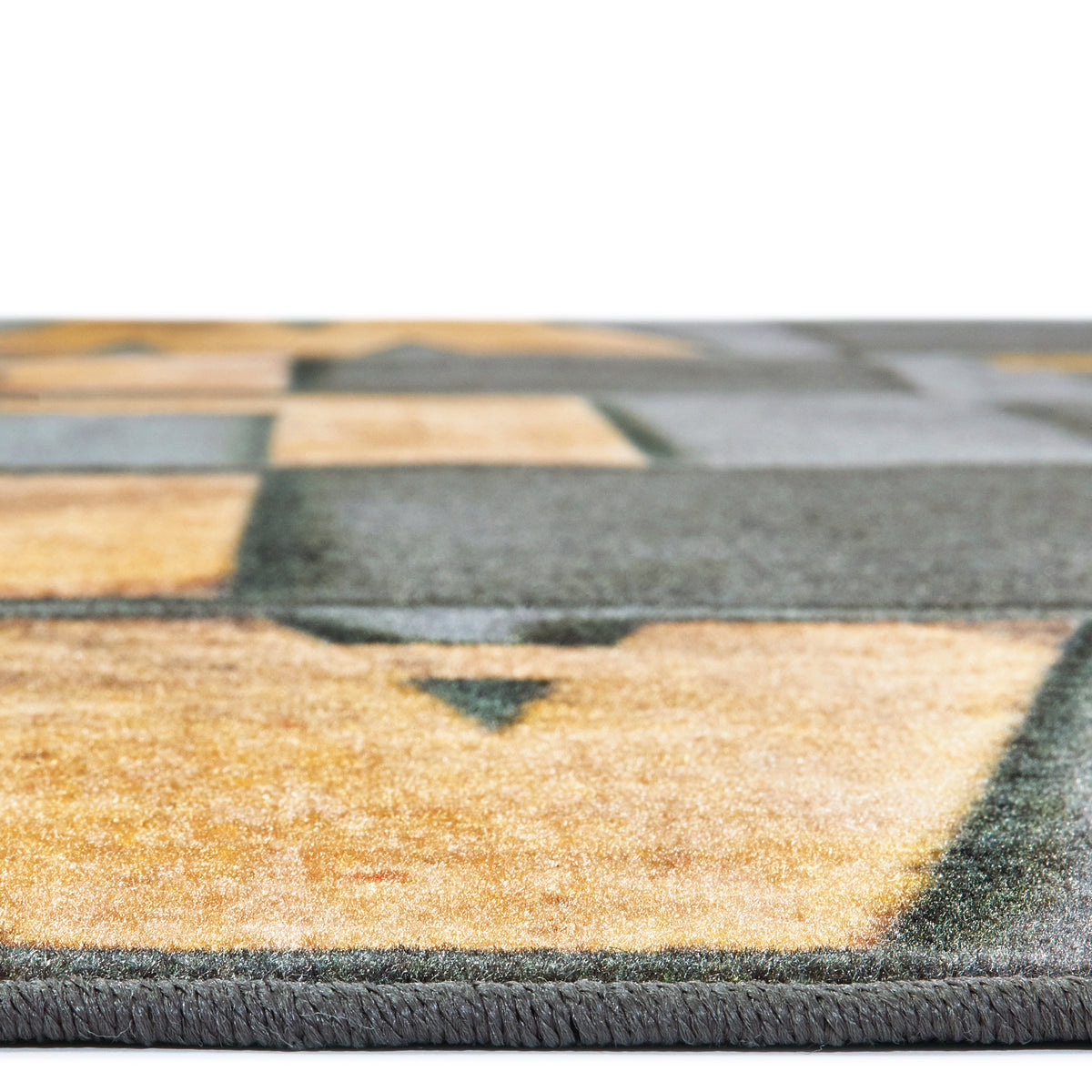 Rustic Wood Literacy Seating Gray Classroom Rug, view 4
