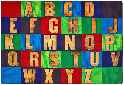 Rustic Wood Literacy Seating Primary Classroom Rug
