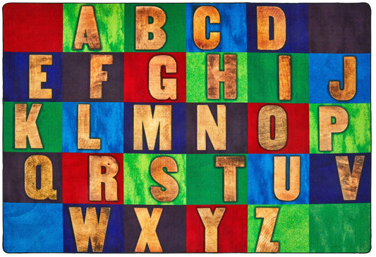 Rustic Wood Literacy Seating Primary Classroom Rug
