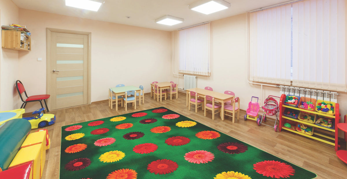 Flower Power Seating Classroom Rug, view 3
