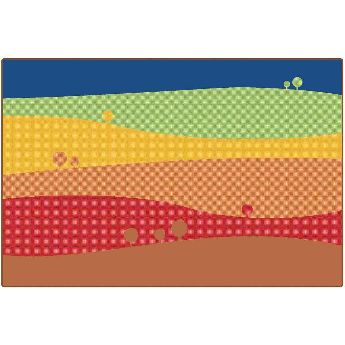 Tranquil Hills Primary Colors Classroom Rug
