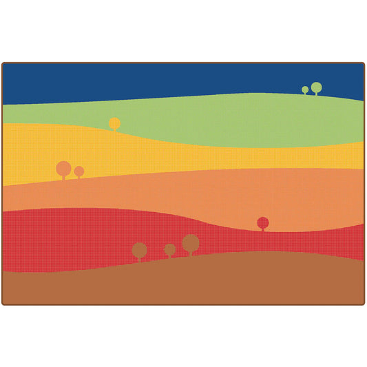 Tranquil Hills Primary Colors Classroom Rug