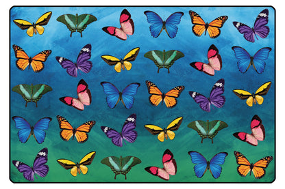 Beautiful Butterfly Seating Classroom Rug