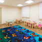 Beautiful Butterfly Seating Classroom Rug, view 4