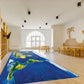 Photo Real Earth Map Classroom Rug, view 3