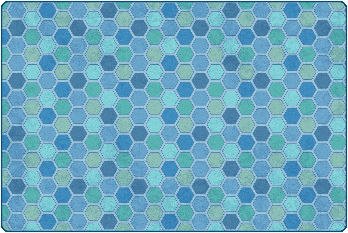 Honeycomb Pattern Classroom Rug