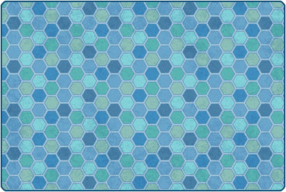 Honeycomb Pattern Classroom Rug