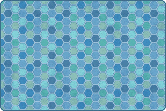 Honeycomb Pattern Classroom Rug