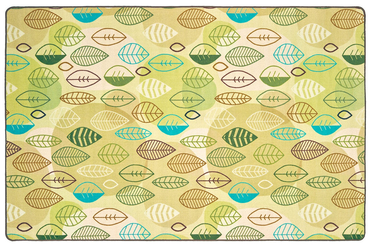 Peaceful Spaces Tan Leaf Classroom Rug