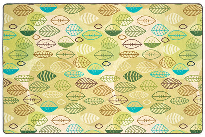 Peaceful Spaces Tan Leaf Classroom Rug
