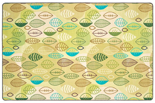 Peaceful Spaces Tan Leaf Classroom Rug
