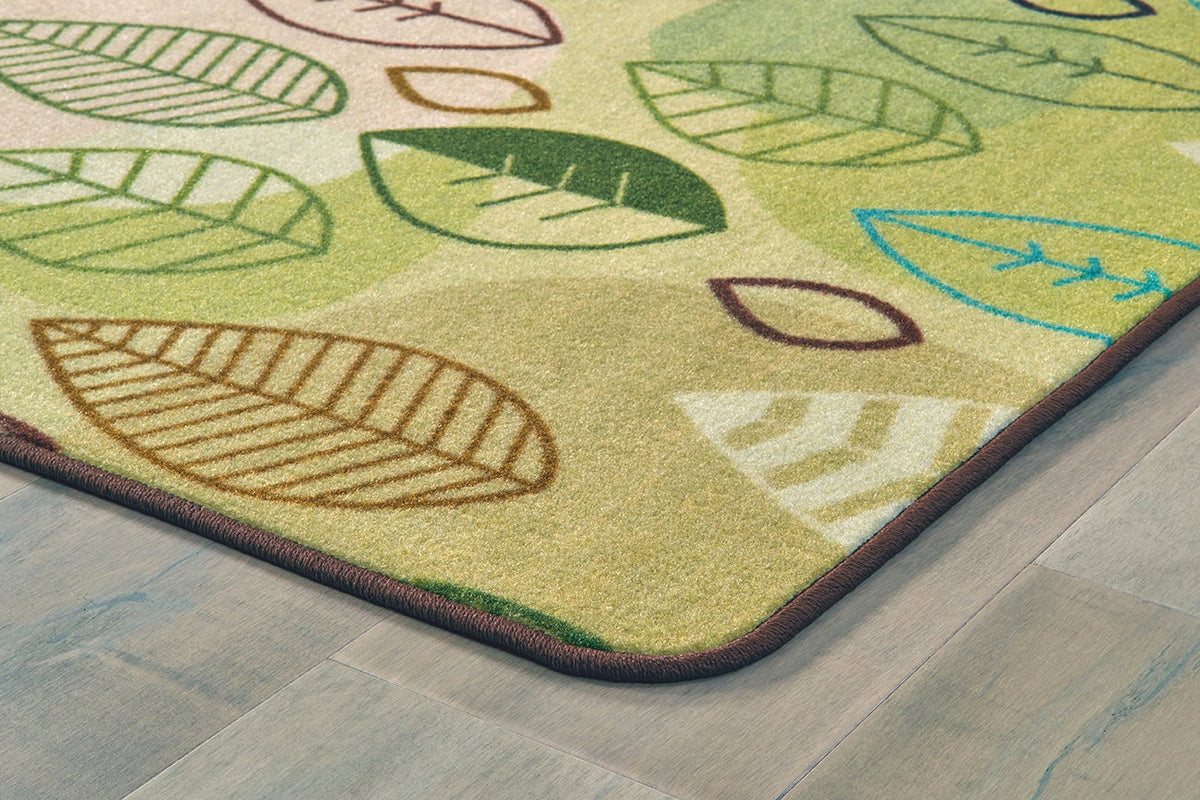 Peaceful Spaces Tan Leaf Classroom Rug, view 2
