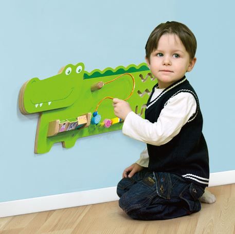 Alligator 3-Activity Sensory Wall Panel by Moje Bambino